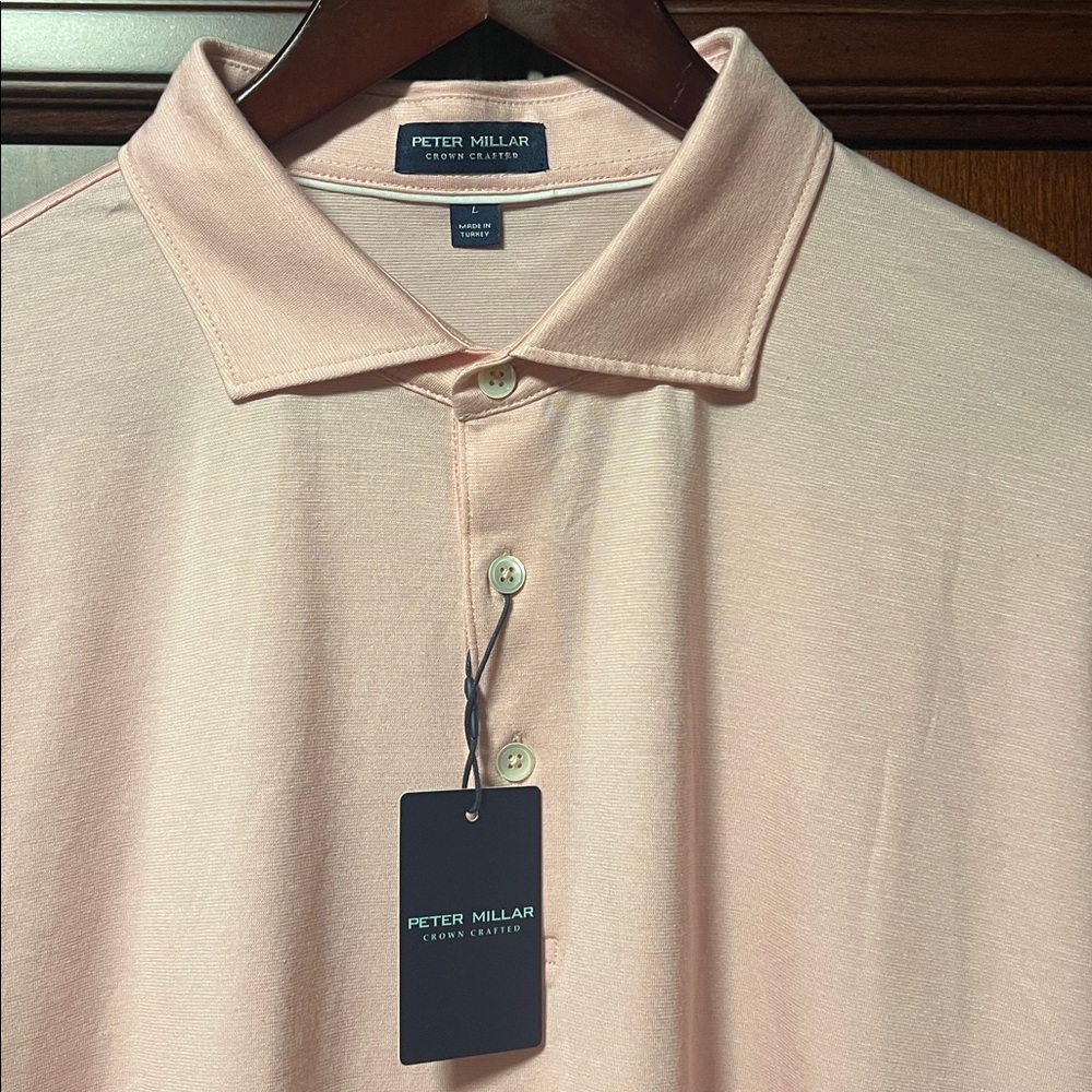Brand New Peter Millar Crown Crafted Pink Classic Stretch Tennis 🎾 Golf ⛳️ Polo